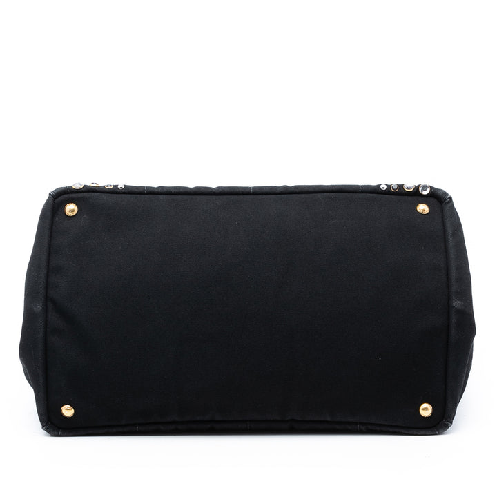 Prada Large Toile Canapa Bijoux Sac