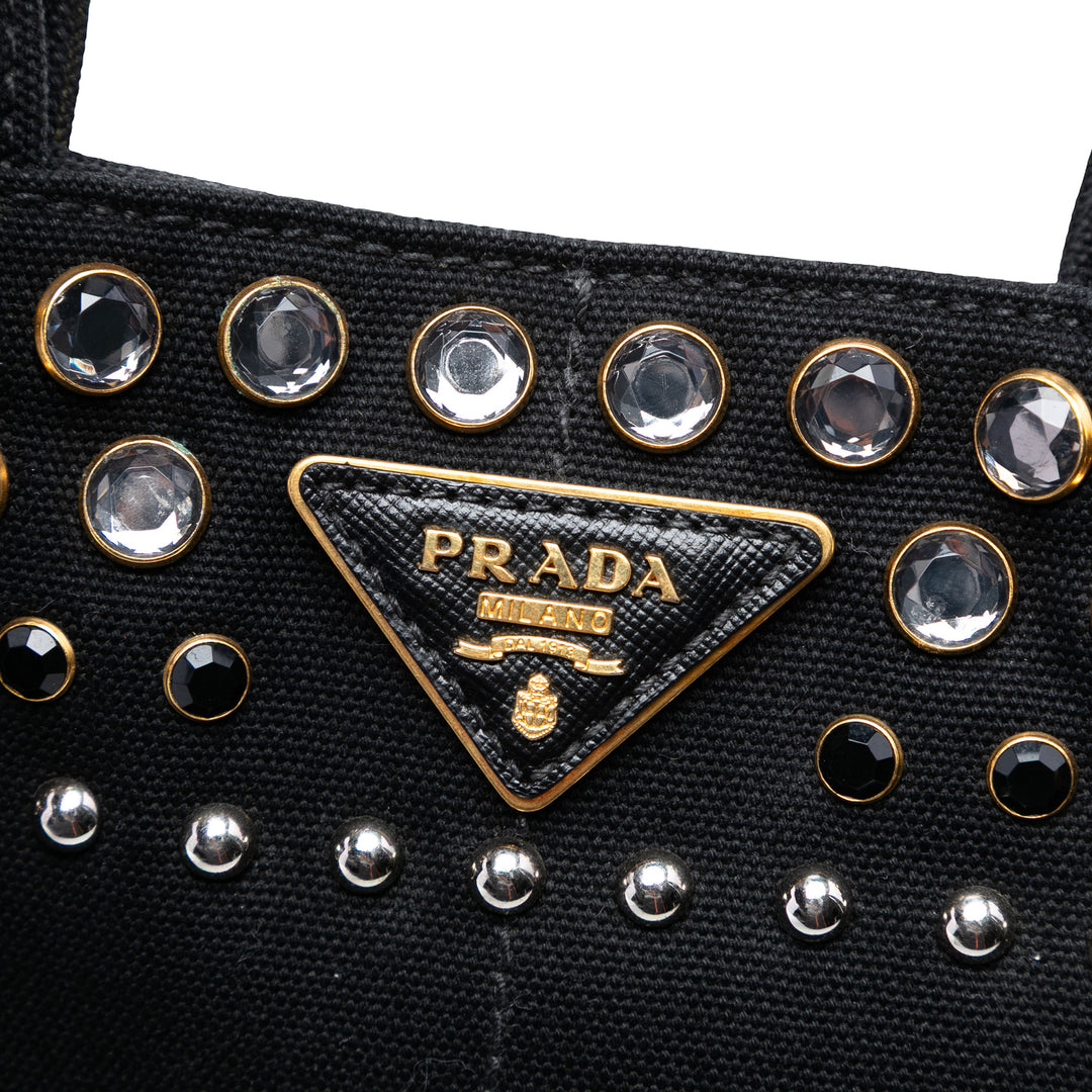 Prada Large Toile Canapa Bijoux Sac