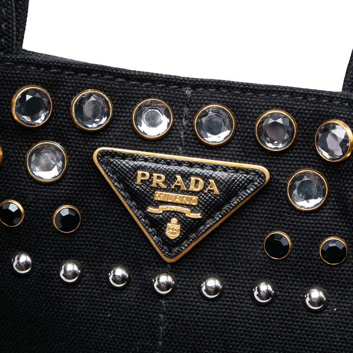 Prada Large Toile Canapa Bijoux Sac