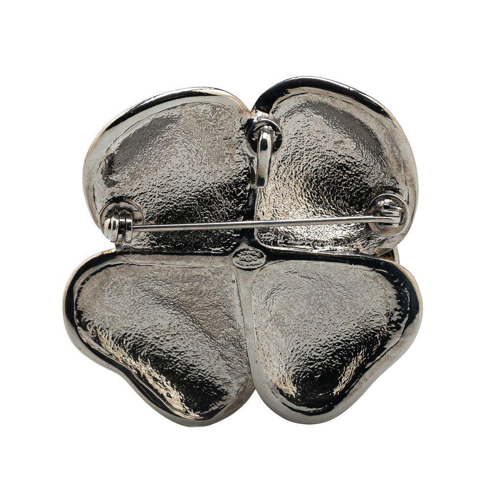 Enamel Camellia Brooch Brown - Gaby Paris