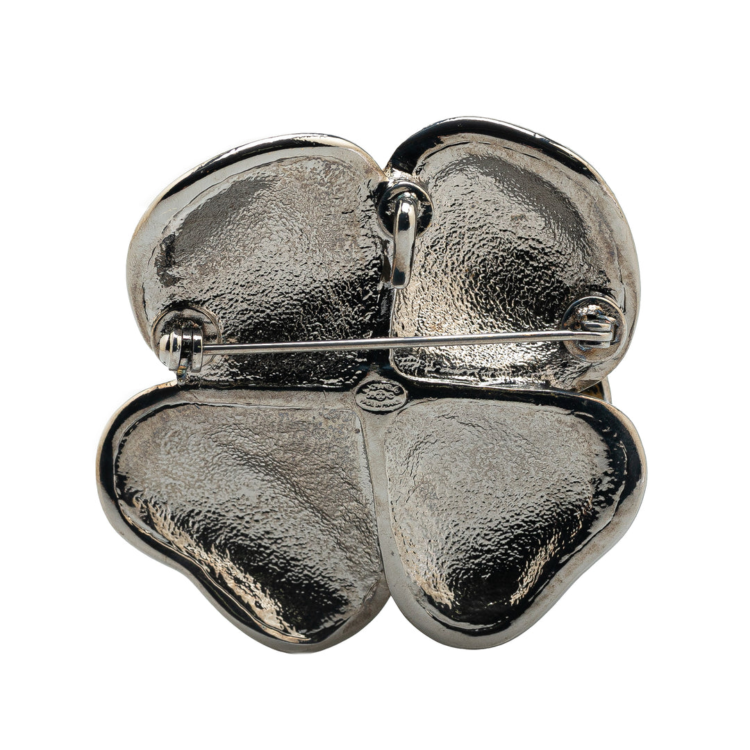 Enamel Camellia Brooch Brown - Gaby Paris
