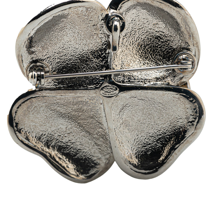 Enamel Camellia Brooch Brown - Gaby Paris