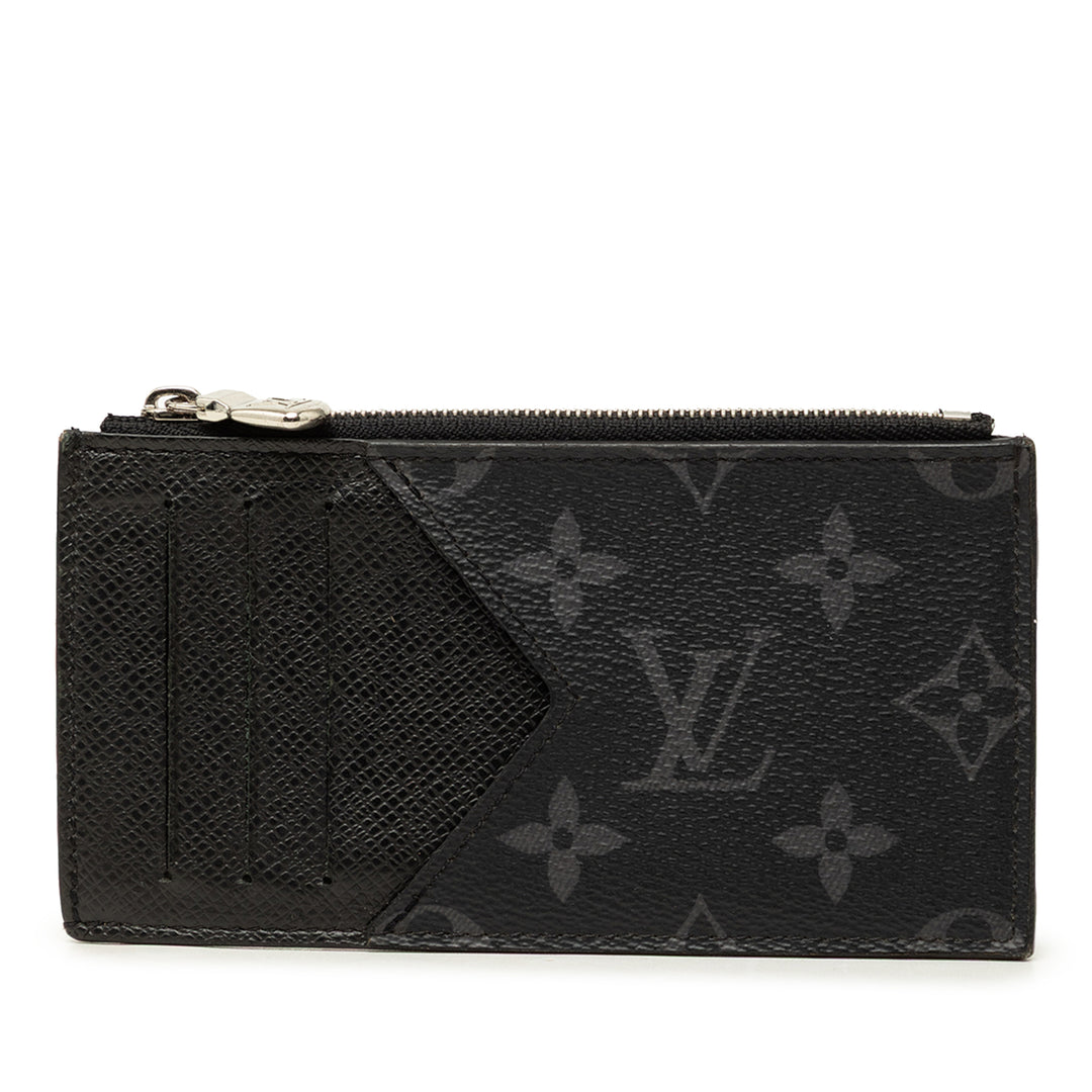Louis Vuitton Monogram Eclipse Taigarama Coin Card Holder