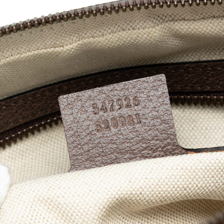 Gucci Small GG Supreme Web Ophidia Messenger Bag Marron