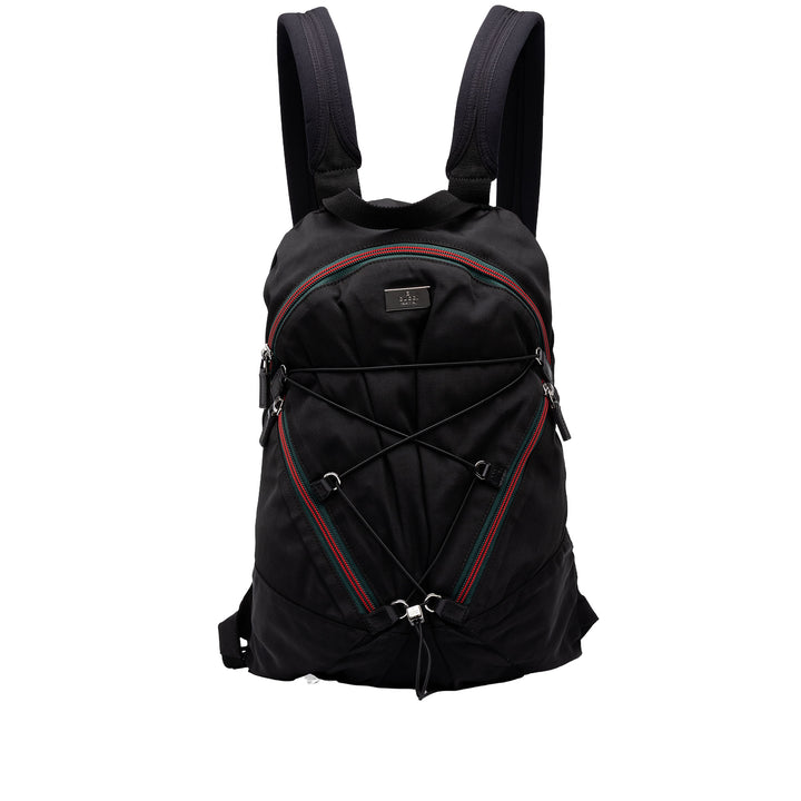 Gucci Sac à dos Web Noir – vue principale – GABY PARIS