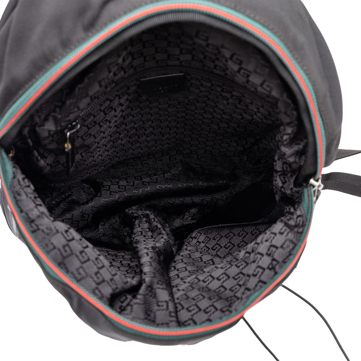Gucci Sac à dos Web Noir – vue 4 – GABY PARIS