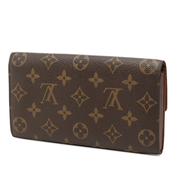 Sarah Portefeuille long Monogram Marron