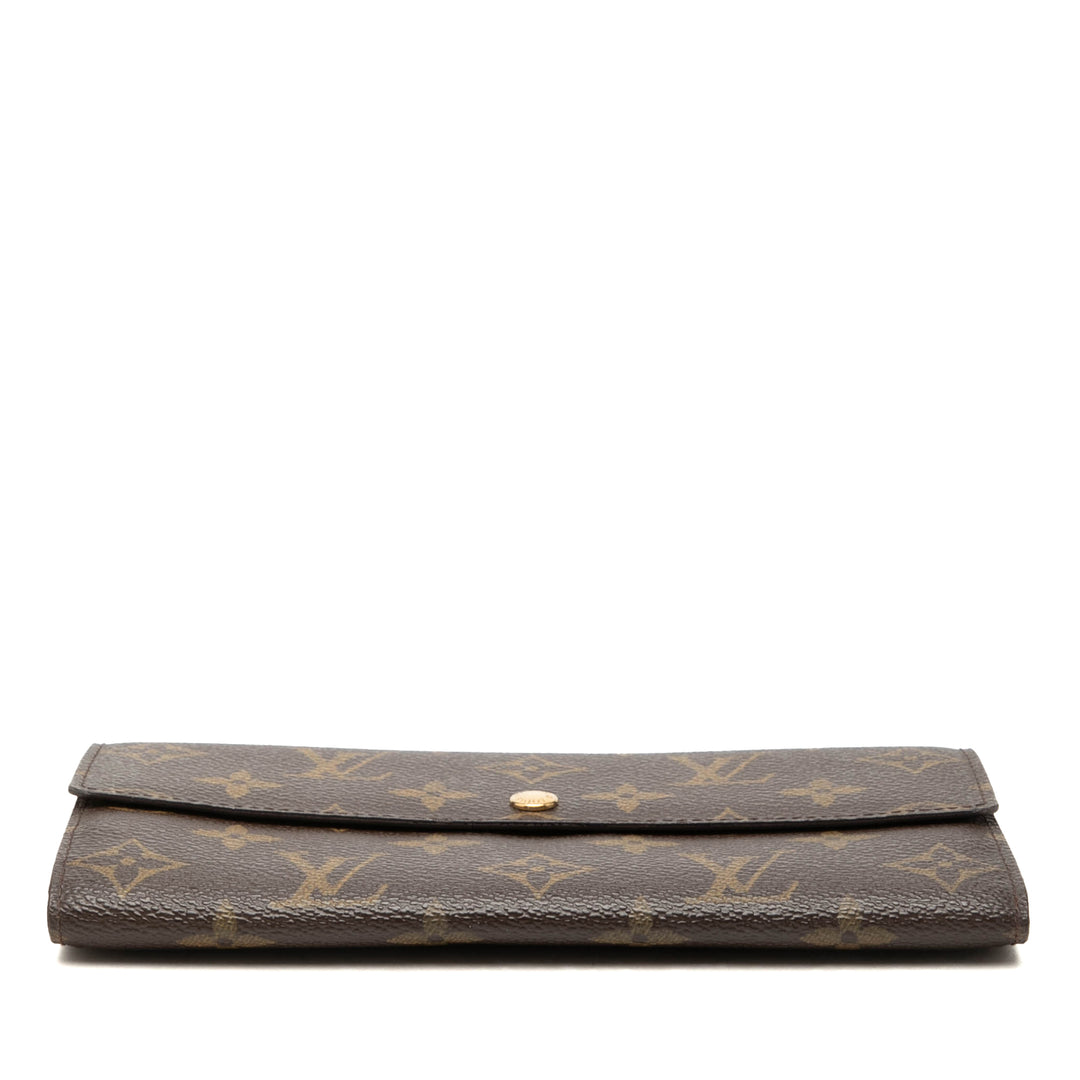 Sarah Portefeuille long Monogram Marron