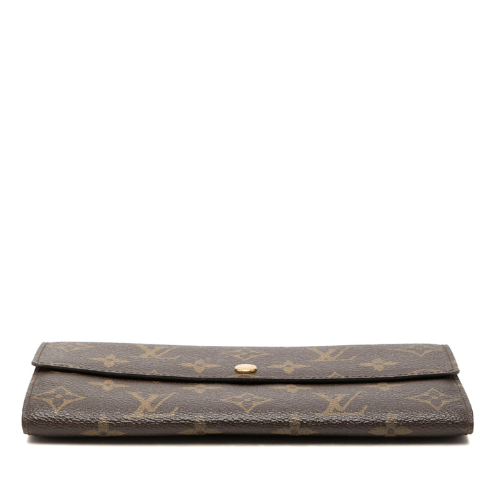 Sarah Portefeuille long Monogram Marron