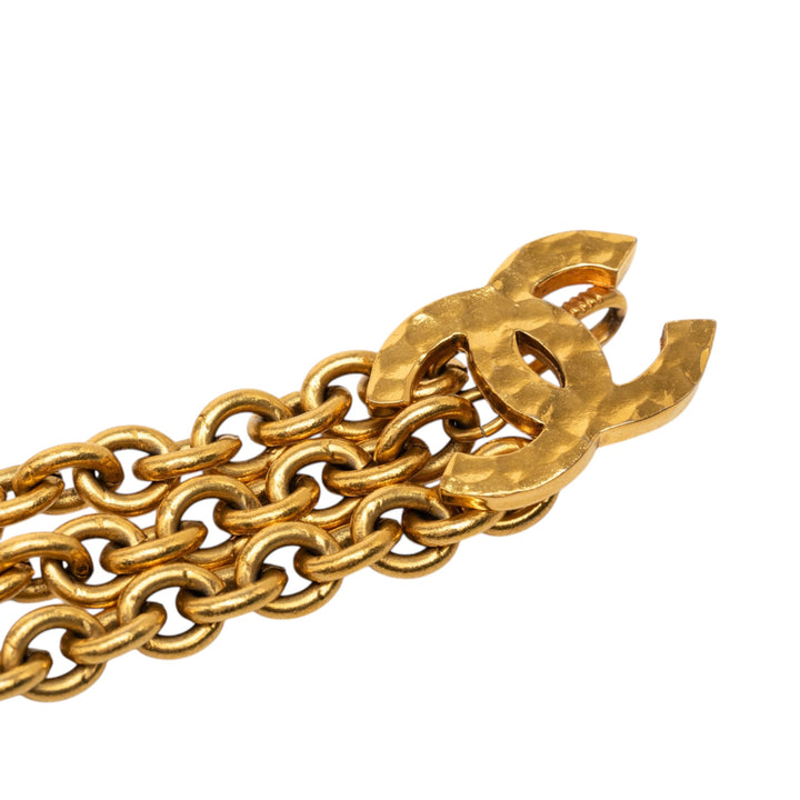 Chanel plaqué Triple CC Chaîne Ceinture Métal