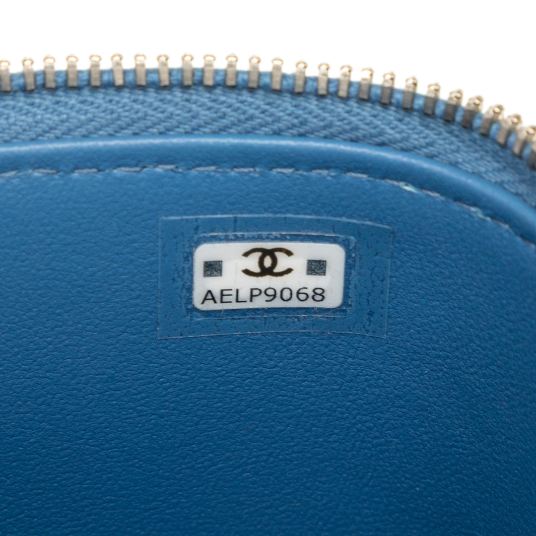 Chanel Mini Matelassé Jean Camellia Sweetheart Vanity avec chaîne
