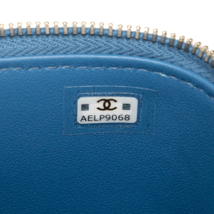 Chanel Mini Matelassé Jean Camellia Sweetheart Vanity avec chaîne