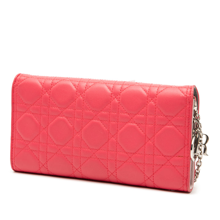 Dior Cuir d’agneau Cannage Lady Dior Wallet on Chain