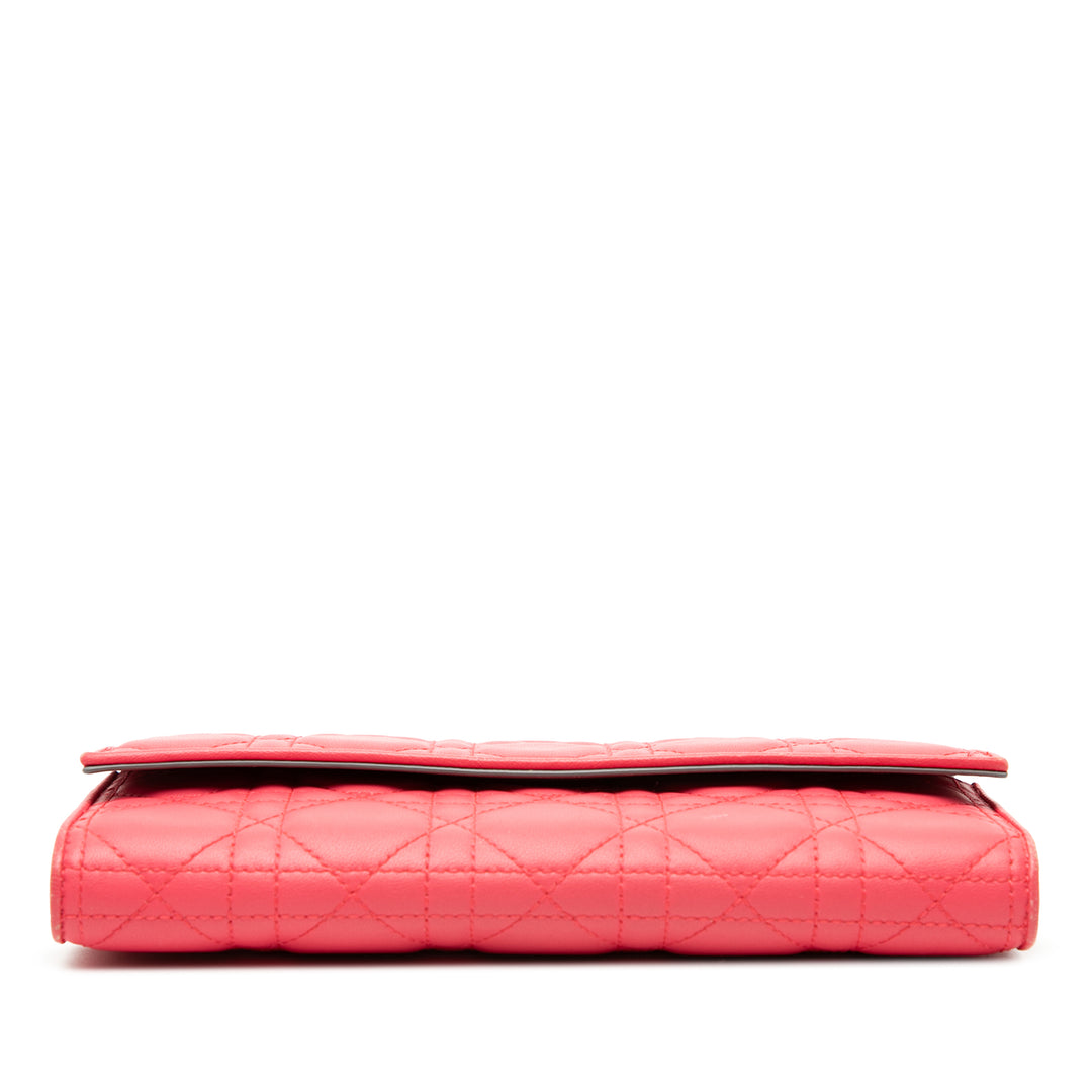 Dior Cuir d’agneau Cannage Lady Dior Wallet on Chain