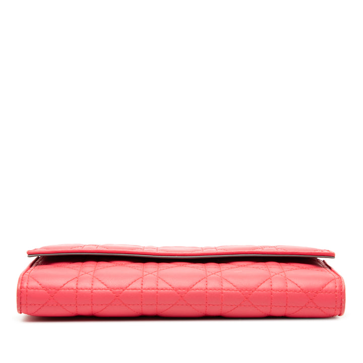 Dior Cuir d’agneau Cannage Lady Dior Wallet on Chain