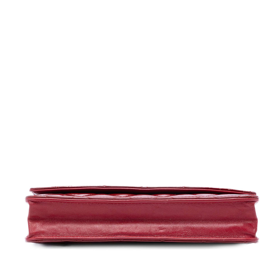 Chanel CC Matelassé Cuir verni Brilliant Wallet on Chain