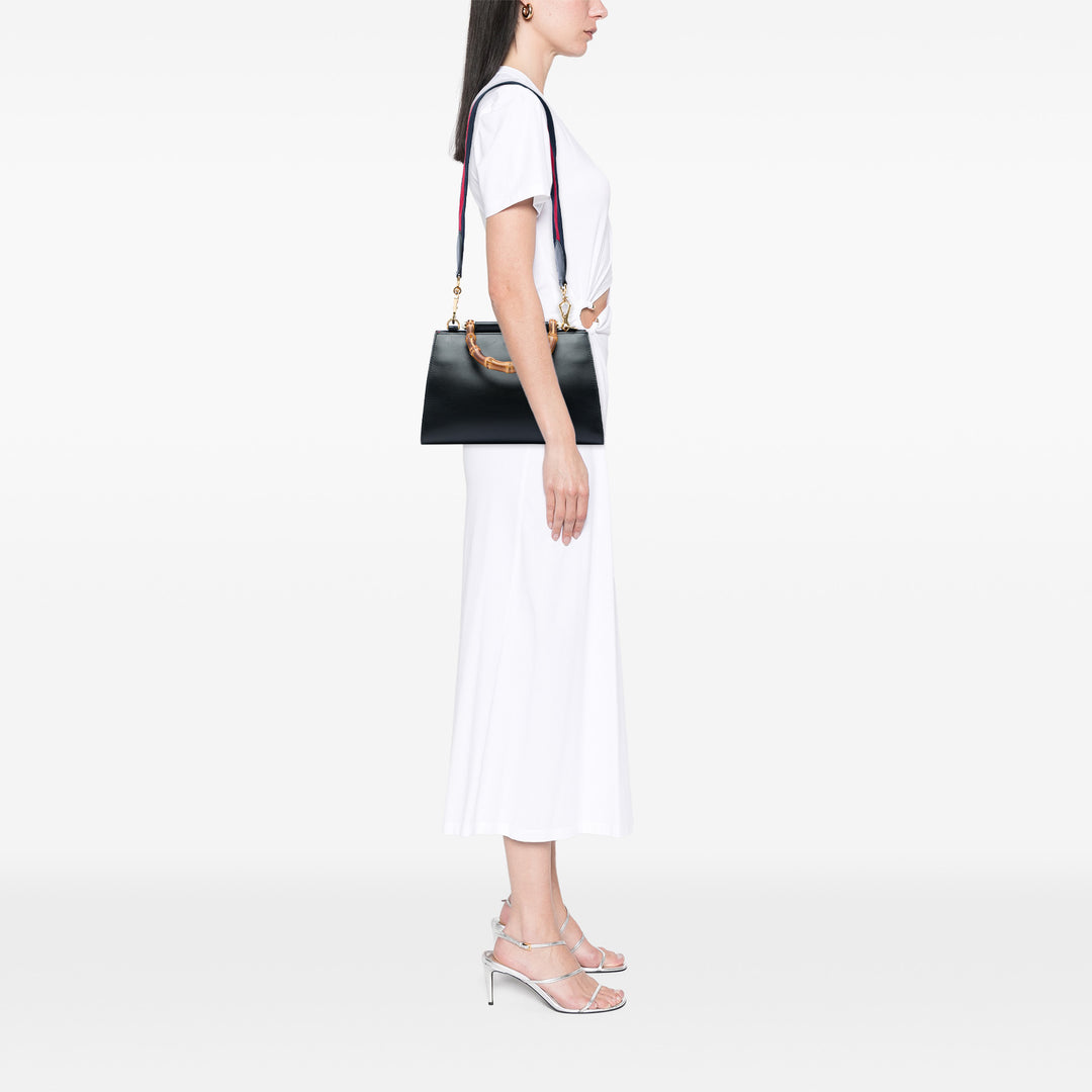 Gucci Small Cuir de veau Bamboo Web Nymphaea Sac