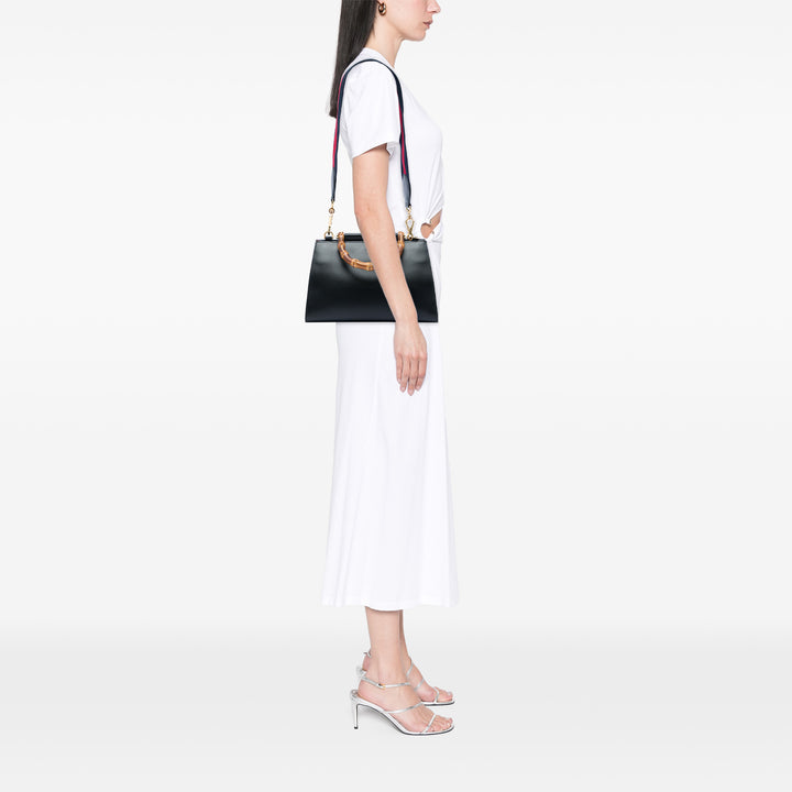 Gucci Small Cuir de veau Bamboo Web Nymphaea Sac