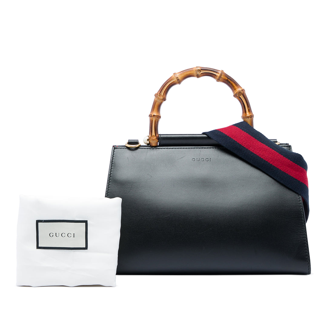 Gucci Small Cuir de veau Bamboo Web Nymphaea Sac