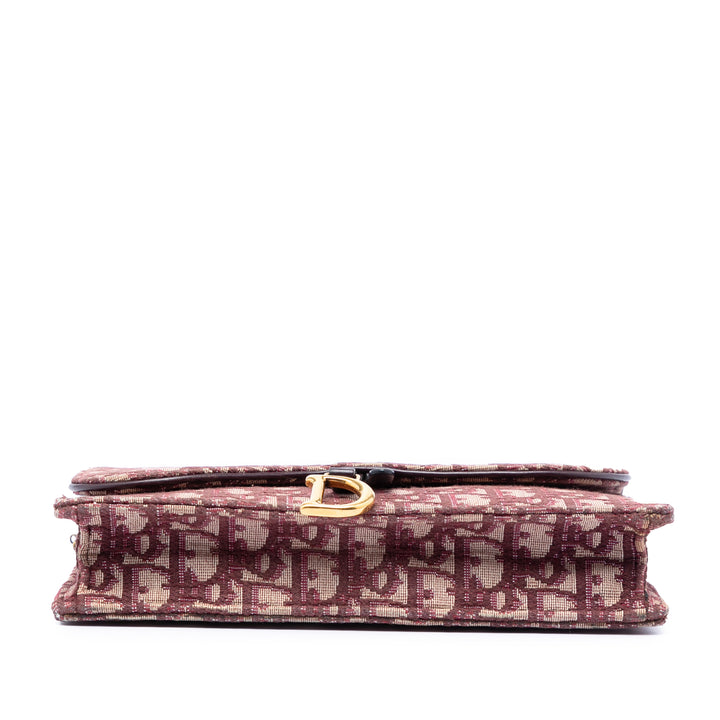 Dior Oblique Toile Saddle Wallet on Chain