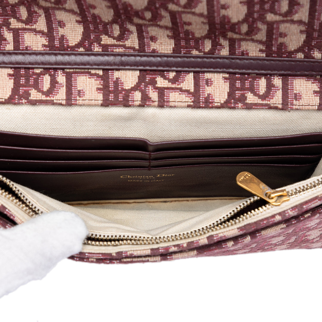 Dior Oblique Toile Saddle Wallet on Chain