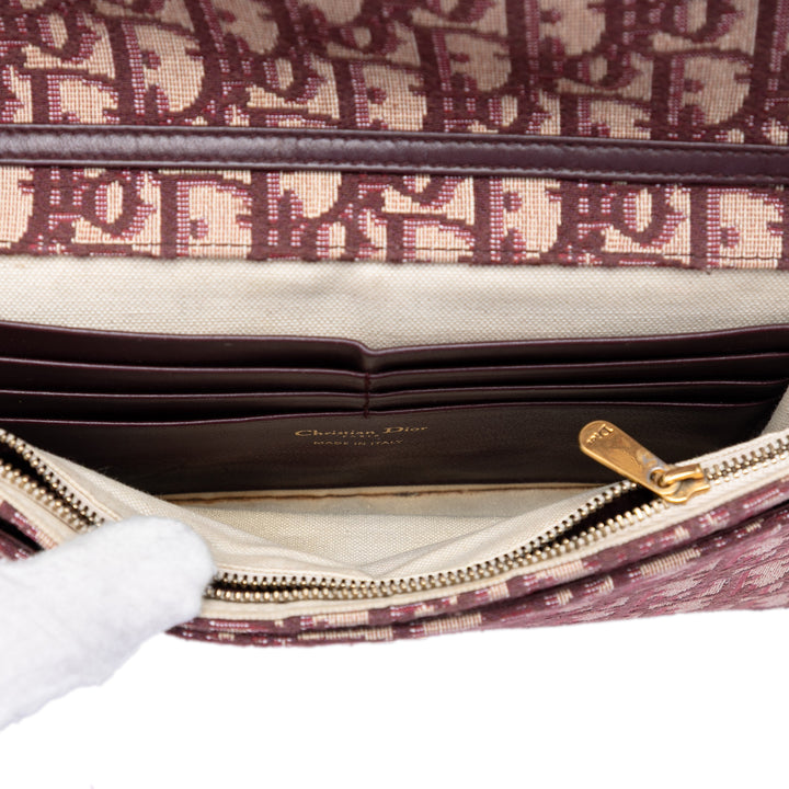 Dior Oblique Toile Saddle Wallet on Chain