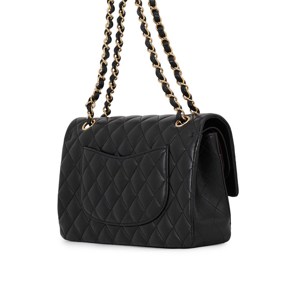 Chanel Classic Double rabat Moyen Cuir d'agneau Noir – vue 2 – GABY PARIS