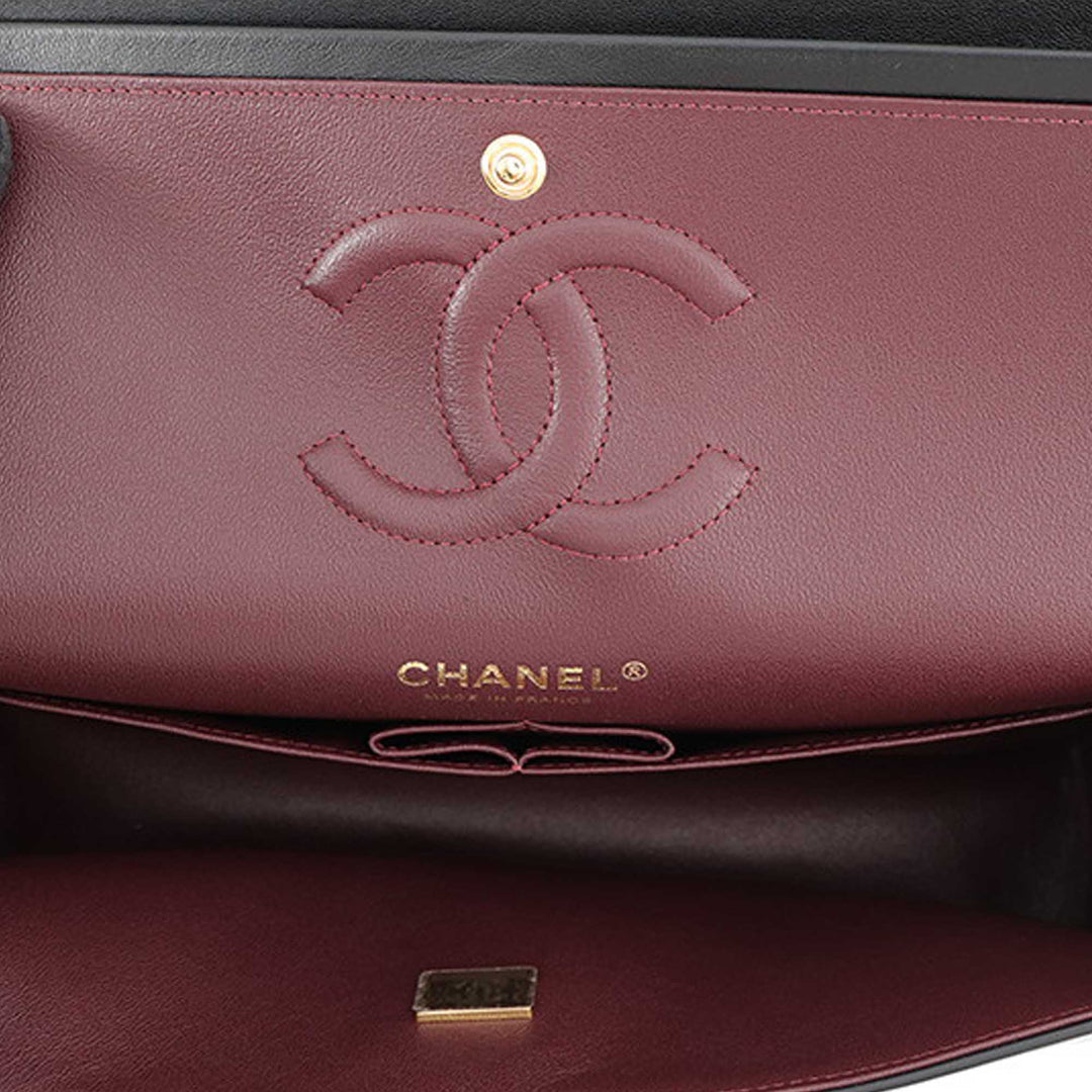 Chanel Classic Double rabat Moyen Cuir d'agneau Noir – vue 4 – GABY PARIS