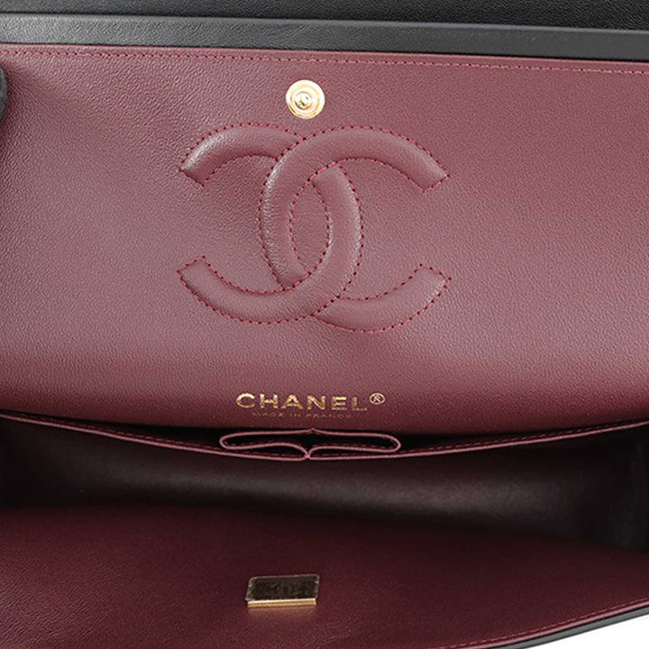 Chanel Classic Double rabat Moyen Cuir d'agneau Noir – vue 4 – GABY PARIS
