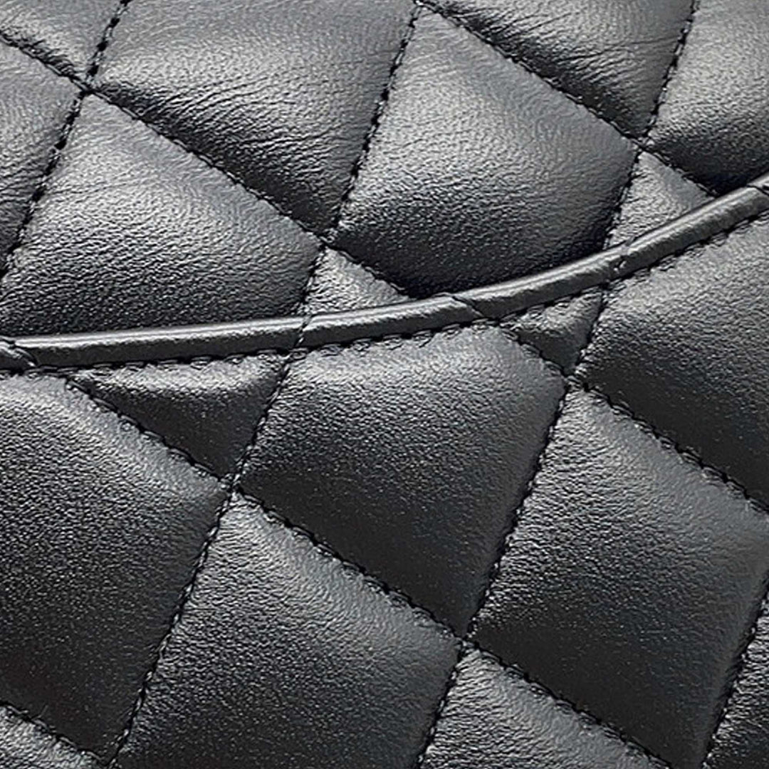 Chanel Classic Double rabat Moyen Cuir d'agneau Noir – vue 9 – GABY PARIS