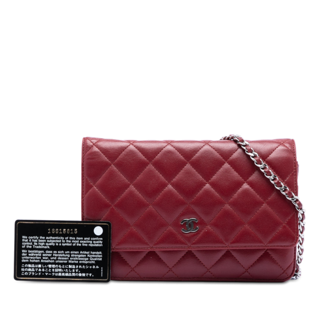 Chanel CC Matelassé Cuir d’agneau Wallet on Chain