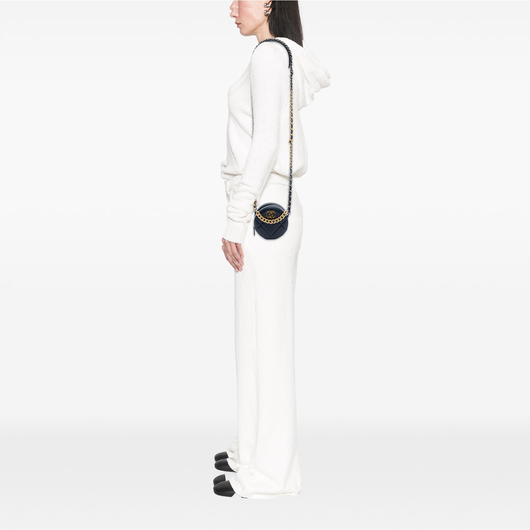 Chanel Cuir d’agneau 19 Rond Pochette avec chaîne