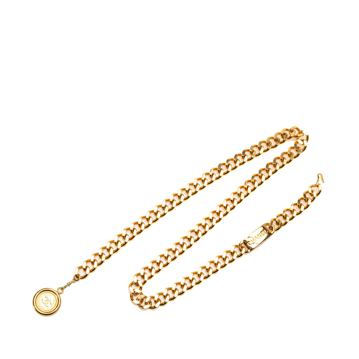 CC Medallion Chain-Link Belt Gold - Gaby Paris