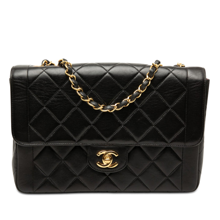 Chanel Medium CC Matelassé Cuir d’agneau Border Simple rabat