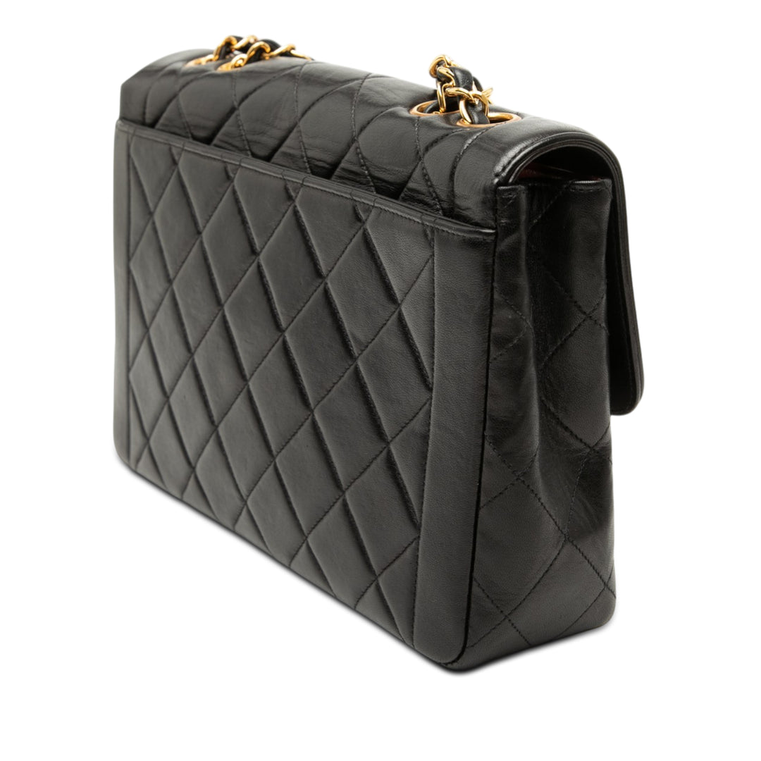 Chanel Medium CC Matelassé Cuir d’agneau Border Simple rabat