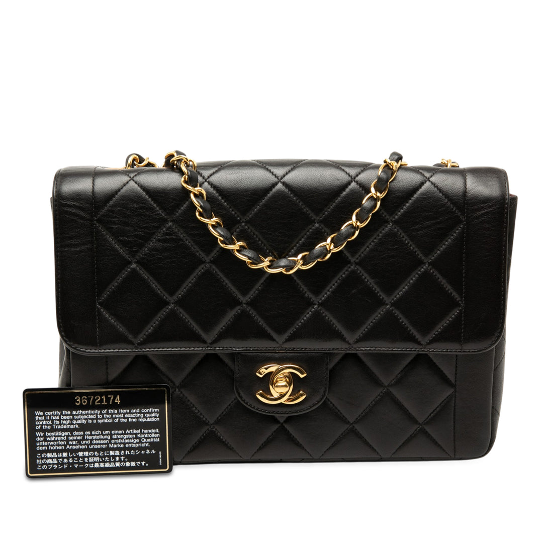 Chanel Medium CC Matelassé Cuir d’agneau Border Simple rabat
