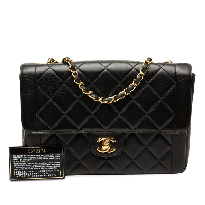 Chanel Medium CC Matelassé Cuir d’agneau Border Simple rabat