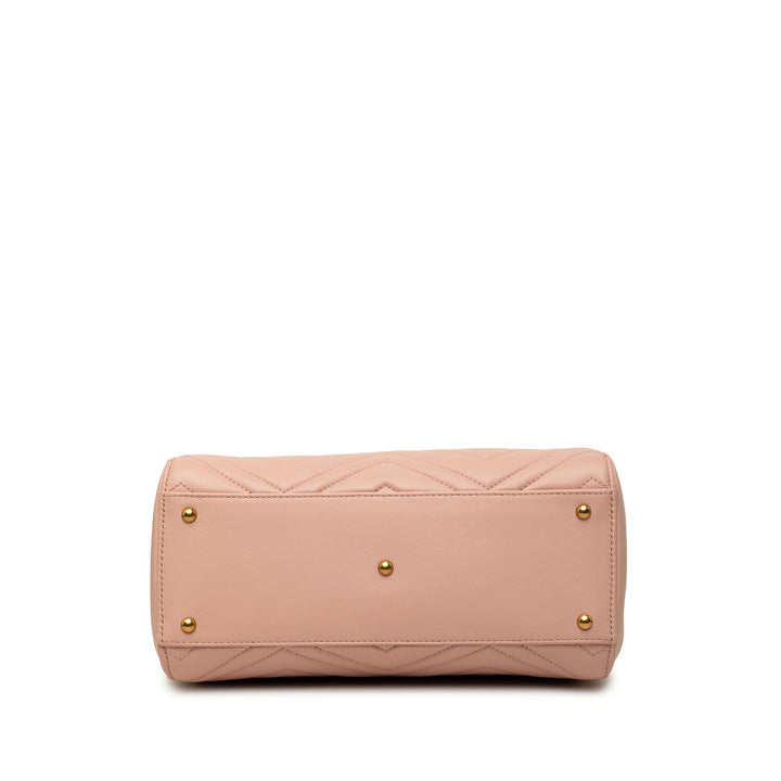 Gucci GG Marmont Matelasse Sac Petit Cuir de veau Rose – vue 3 – GABY PARIS