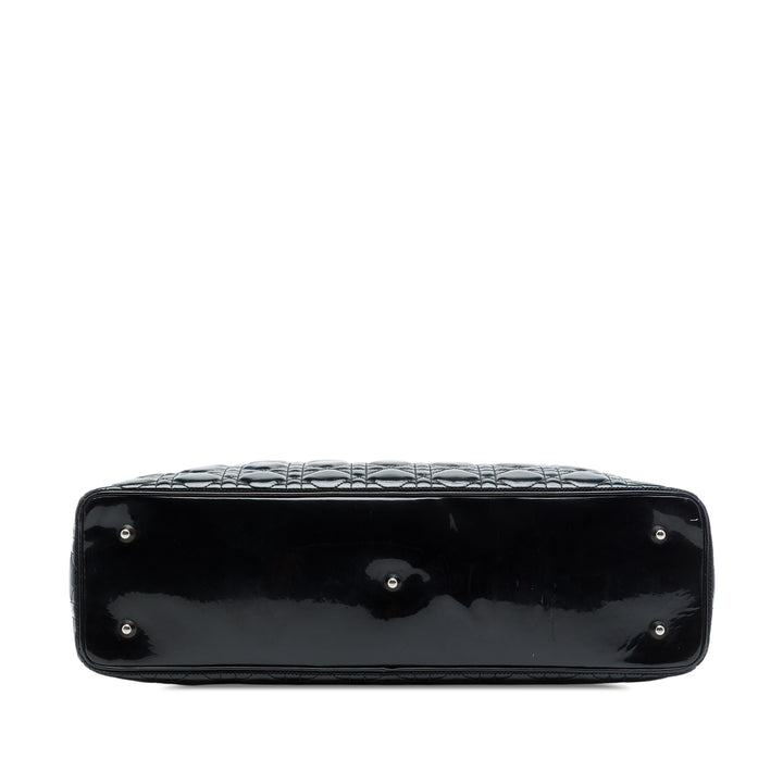 Dior Extra Large Cuir verni Cannage Lady Dior