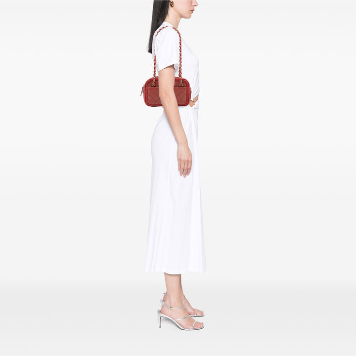 Chanel Paris Hamburg Matelassé Cuir d’agneau et Jersey Camera Étui