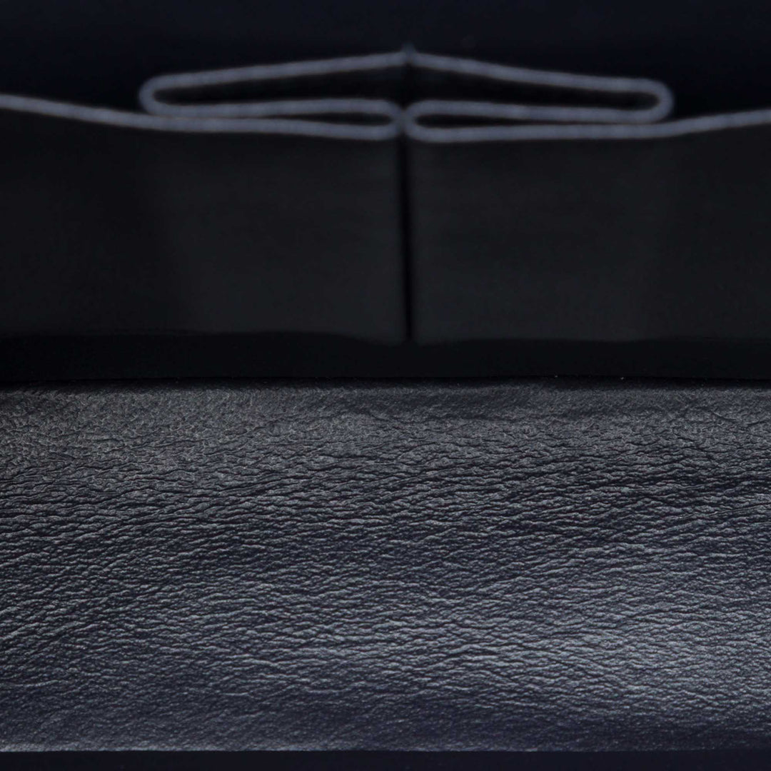 Classic Chevron Double rabat Moyen Cuir d'agneau Bleu
