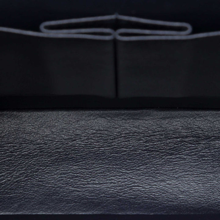 Classic Chevron Double rabat Moyen Cuir d'agneau Bleu