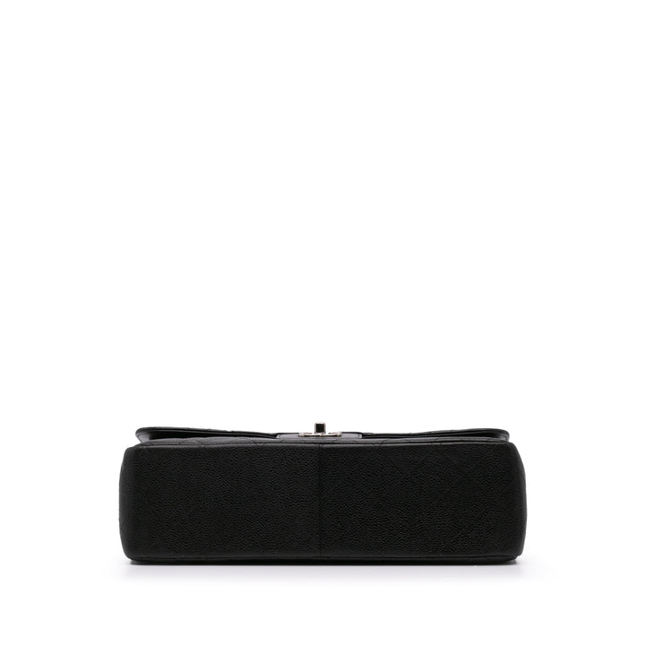 Jumbo Classic Caviar Double Flap Black - Gaby Paris