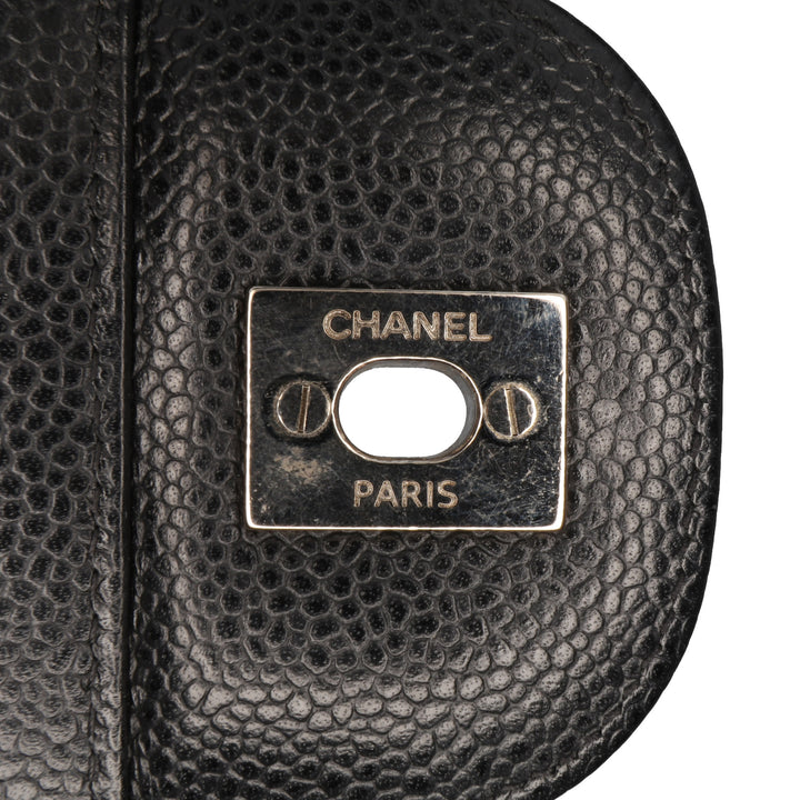 Jumbo Classic Caviar Double Flap Black - Gaby Paris