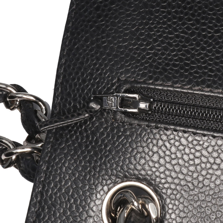Jumbo Classic Caviar Double Flap Black - Gaby Paris