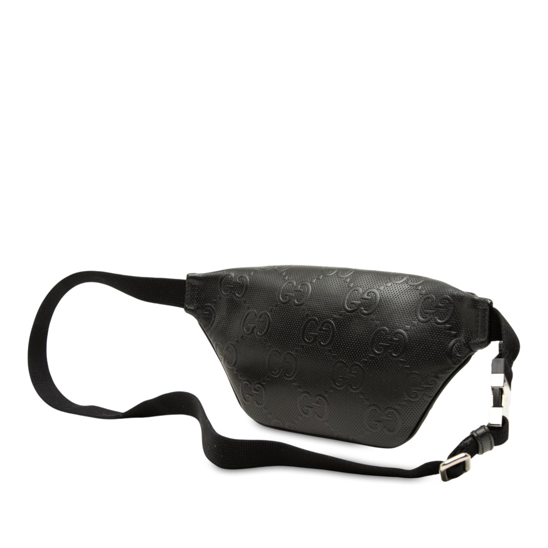 Gucci GG embossé perforé Cuir Sac ceinture