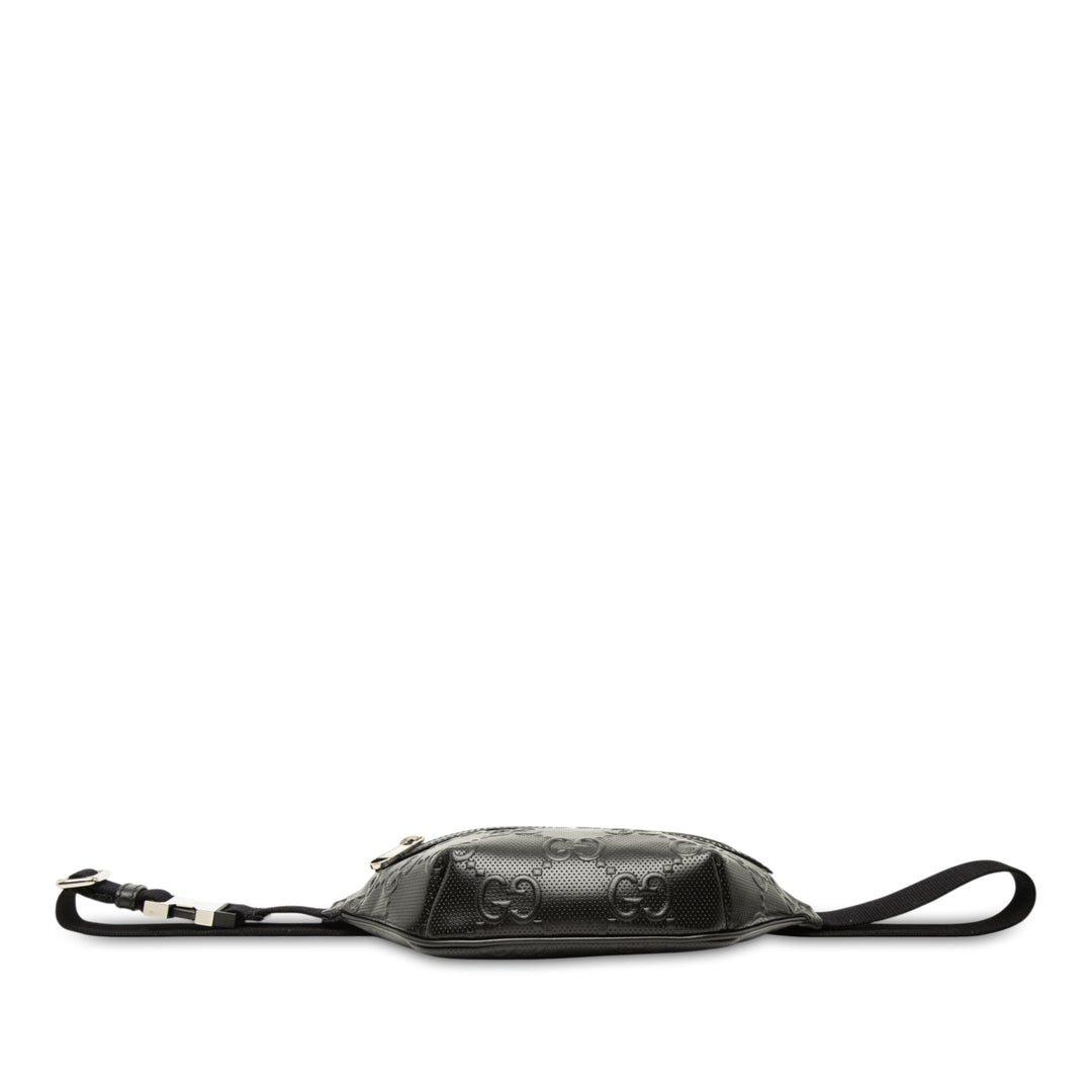 Gucci GG embossé perforé Cuir Sac ceinture