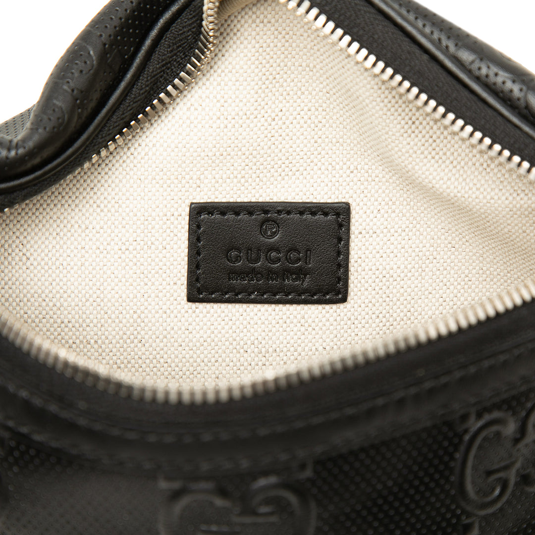 Gucci GG embossé perforé Cuir Sac ceinture