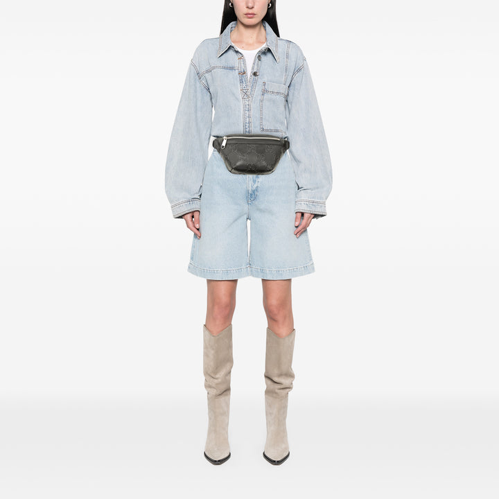 Gucci GG embossé perforé Cuir Sac ceinture