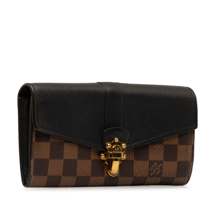 Damier Ebene Portefeuille Clapton Brown - Gaby Paris